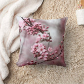 春の写真のピンクの花 クッション (ブランケット)