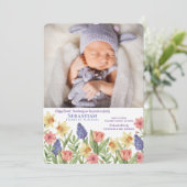 春の写真 出生のお知らせ イースターカード シーズンカード (スタンド正面)