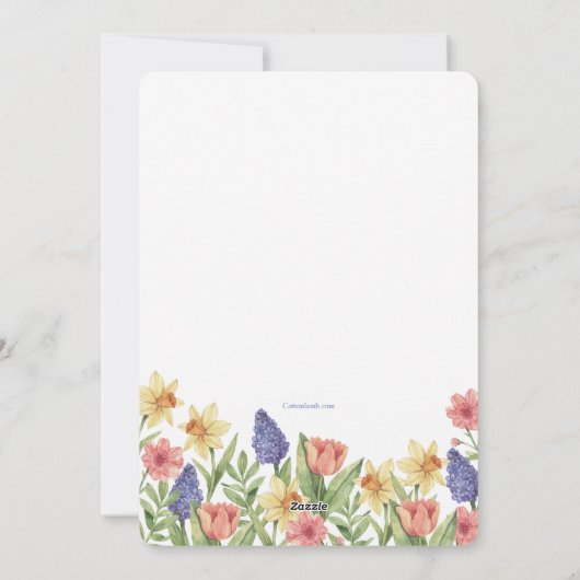 春の写真 出生のお知らせ イースターカード シーズンカード (裏面)