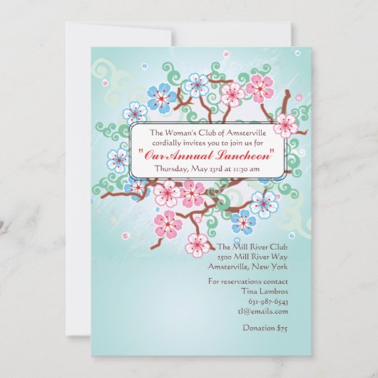 春の出来事の招待状 招待状 (正面)