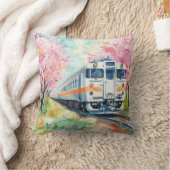春の列車 クッション (ブランケット)