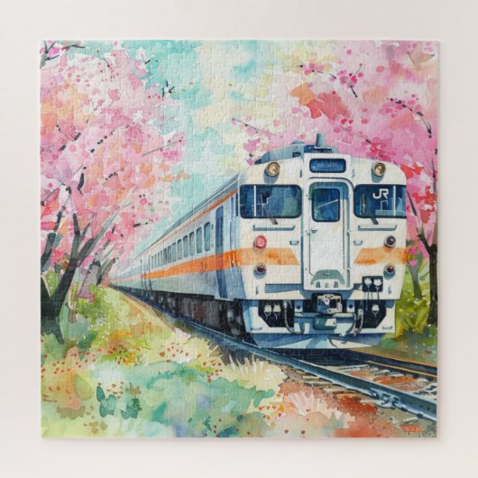 春の列車 ジグソーパズル (縦)