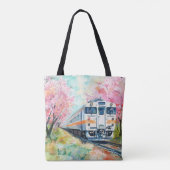 春の列車 トートバッグ (裏面)