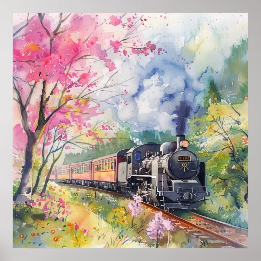春の列車 ポスター (正面)