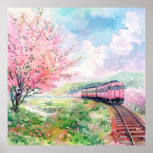 春の列車 ポスター (正面)