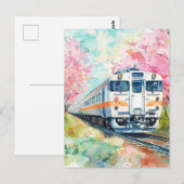 春の列車 ポストカード (正面/裏面)