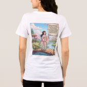春の初息: 桜の橋 トライブレンドTシャツ (裏面)