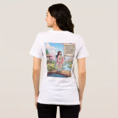 春の初息: 桜の橋 トライブレンドTシャツ (裏面全面)