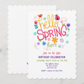 春の到来をお祝いしよう 招待状 (正面/裏面)