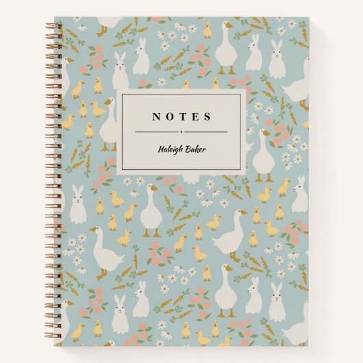 春の友パーソナライズされた人 ノートブック (正面)