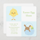 春の友人のイースターエッグの狩り シーズンカード (正面/裏面)