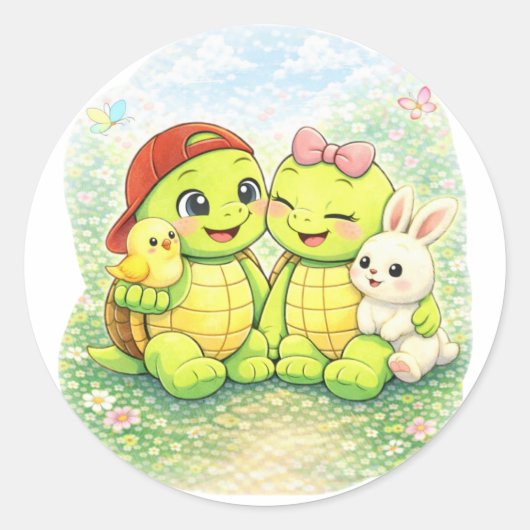 春の友達 ラウンドシール (正面)