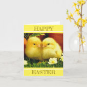 春の双子ちゃん カード (黄色い花)