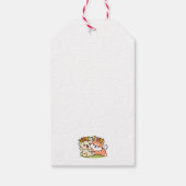 春の可愛さ – かわいい犬のイラストレーション ギフトタグ (裏面)