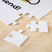 春の可愛さ – かわいい犬のイラストレーション ジグソーパズル (側面)