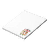 春の可愛さ – かわいい犬のイラストレーション ノートパッド (回転)