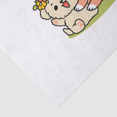 春の可愛さ – かわいい犬のイラストレーション 薄葉紙 (詳細)