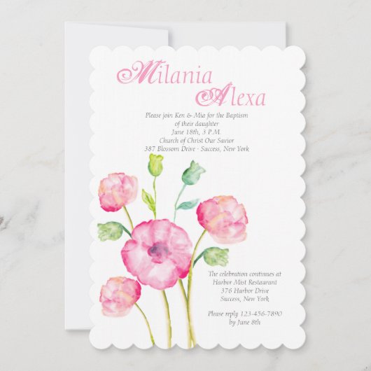 春の喜びの招待 招待状 (正面)