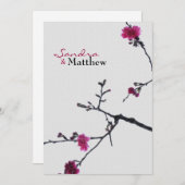 春の喜びを祝う 夫婦の新しいスタート/中国の結婚式3 招待状 (正面/裏面)