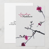 春の喜びを祝う　夫婦の新しいスタート　中国風結婚式3 招待状 (正面/裏面)