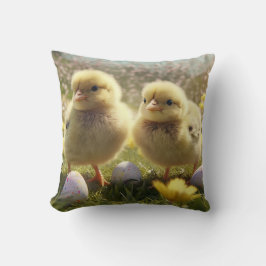 春の喜び - かわいいひよこ イースターおめでとう クッション