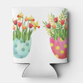 春の喜び：水玉模様イースターエッグ 缶クーラー (裏面)