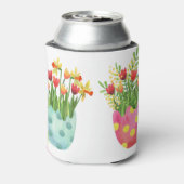 春の喜び：水玉模様イースターエッグ 缶クーラー (缶裏面)