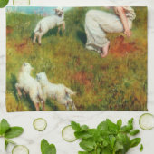 春の喜び(John Collier) キッチンタオル (折り畳み)