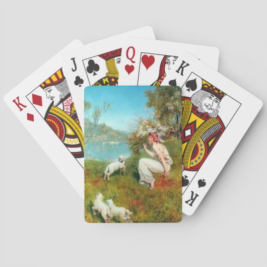 春の喜び(John Collier) トランプ (裏面)