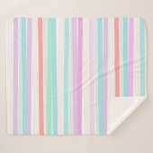 春の夏の色ストライプ シェルパブランケット (正面(横))