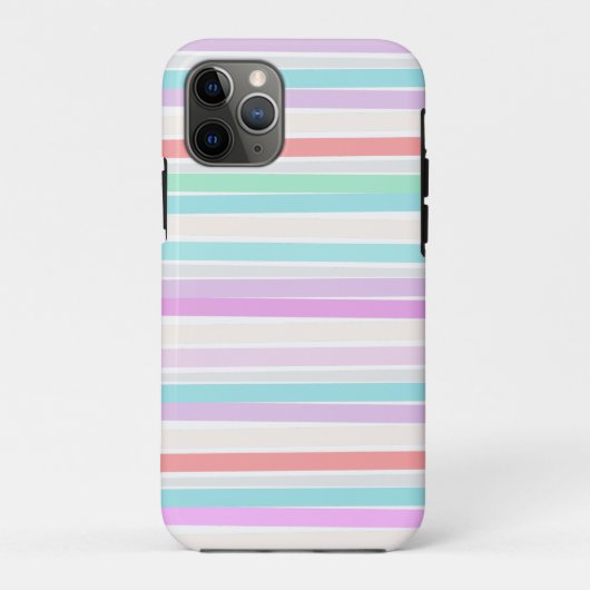 春の夏の色ストライプ Case-Mate iPhoneケース (裏面)