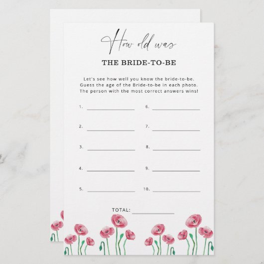 春の夏の花嫁の年齢 (正面/裏面)