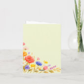 春の夏の野の花の結婚式サンクスカード サンキューカード (裏面)