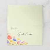 春の夏の野生の花の結婚式プレイスカード プレイスカード (外部開封)