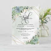 春の多肉ユーカリの葉 招待状 (スタンド正面)