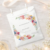 春の多色花柄 ウェディング フェイバーバッグ (クリップ留めされた状態)