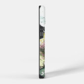 春の夜明けの満開の桜の森 iPhoneケース (右側面)