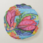 春の夢の円枕 ラウンドクッション (裏面)