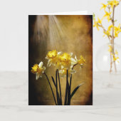 春の太陽の挨拶状 カード (黄色い花)