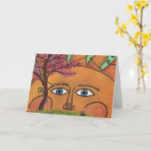 春の太陽挨拶カード カード (黄色い花)