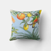 春の女の子の木に果実と渡し、鳥 クッション (裏面)