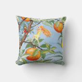 春の女の子の木に果実と渡し、鳥 クッション (正面)