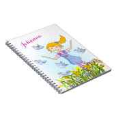 春の女の子は鳥の子供のノートを追う ノートブック (右側)