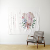 春の女の子 ガーデンハット ベビーシャワー ウェルカムサイン タペストリー (インサイチュ(横))