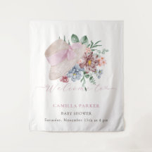 春の女の子 ガーデンハット ベビーシャワー ウェルカムサイン