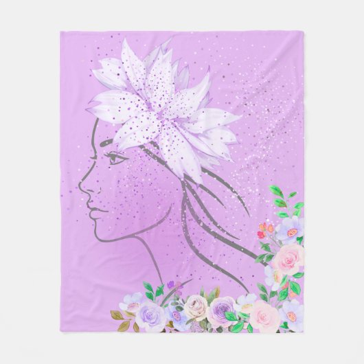 春の女神 - 女性的な季節の芸術 フリースブランケット (正面)