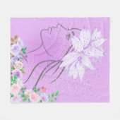春の女神 - 女性的な季節の芸術 フリースブランケット (正面(横))