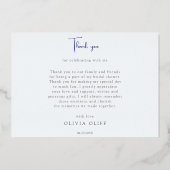 春の好みブライダルシャワーサンキューカード 箔招待状 (裏面)