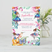 春の妖精の誕生日のパーティの招待状 招待状 (スタンド正面)