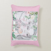 春の姉妹はポリエステルアクセントの枕にブラシをかけました アクセントクッション (裏面(縦))